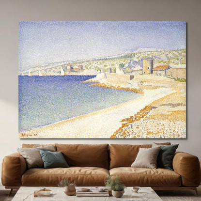 Il Molo Di Cassis Opus 198 1889 Paul Signac psn115 quadro stampato su tela