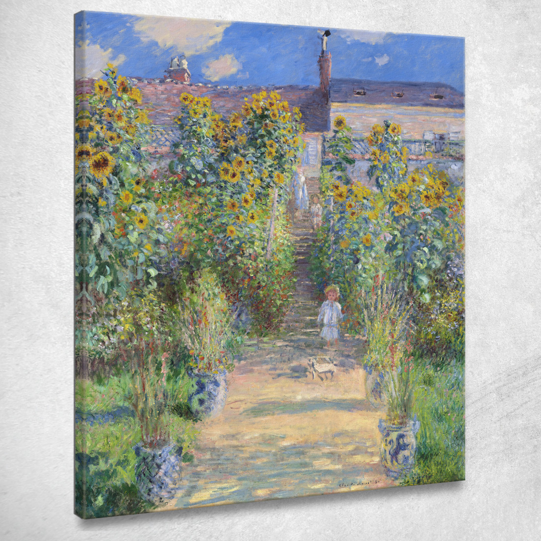 Il Giardino Degli Artisti A Vétheuil Claude Monet mnt315 quadro stampato su tela