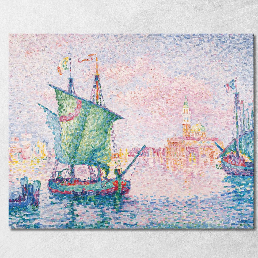 Venezia La Nuvola Rosa 1909 Paul Signac psn124 quadro stampato su tela Venezia La Nuvola Rosa 1909 Paul Signac psn124 quadro stampato su tela