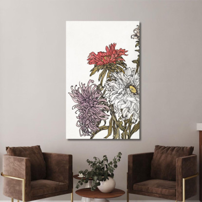 Crisantemi Julie de Graag jdg9 quadro stampato su tela