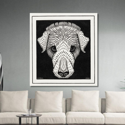 Testa Di Cane Julie de Graag jdg17 quadro stampato su tela