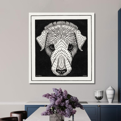 Testa Di Cane Julie de Graag jdg17 quadro stampato su tela