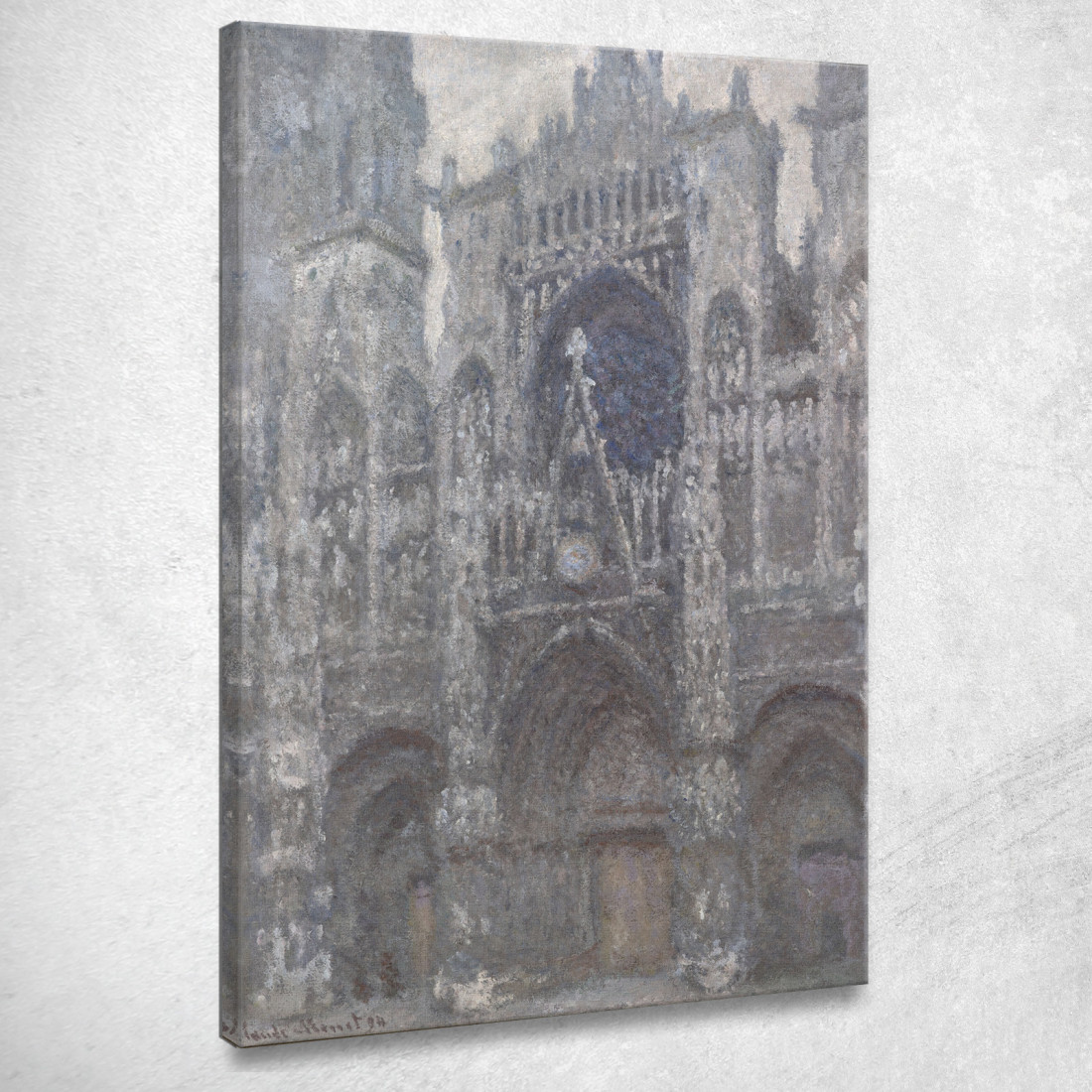 La Cattedrale Di Rouen Il Portale Tempo Grigio Claude Monet mnt319 quadro stampato su tela La Cattedrale Di Rouen Il Portale Tempo Grigio Claude Monet mnt319 quadro stampato su tela