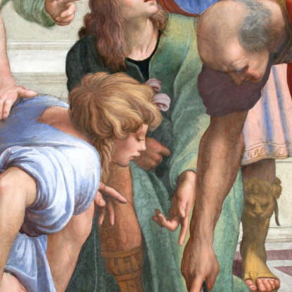 Scuola D'Atene Raffaello Sanzio rph5 quadro stampato su tela
