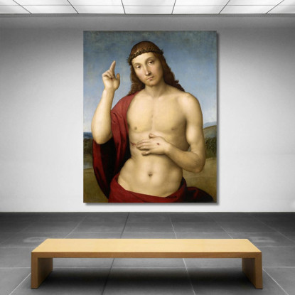 Cristo Benedicente La Pace Sia Con Voi Raffaello Sanzio rph6 quadro stampato su tela