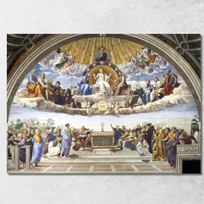 Disputa Del Santissimo Sacramento Raffaello Sanzio rph9 quadro stampato su tela