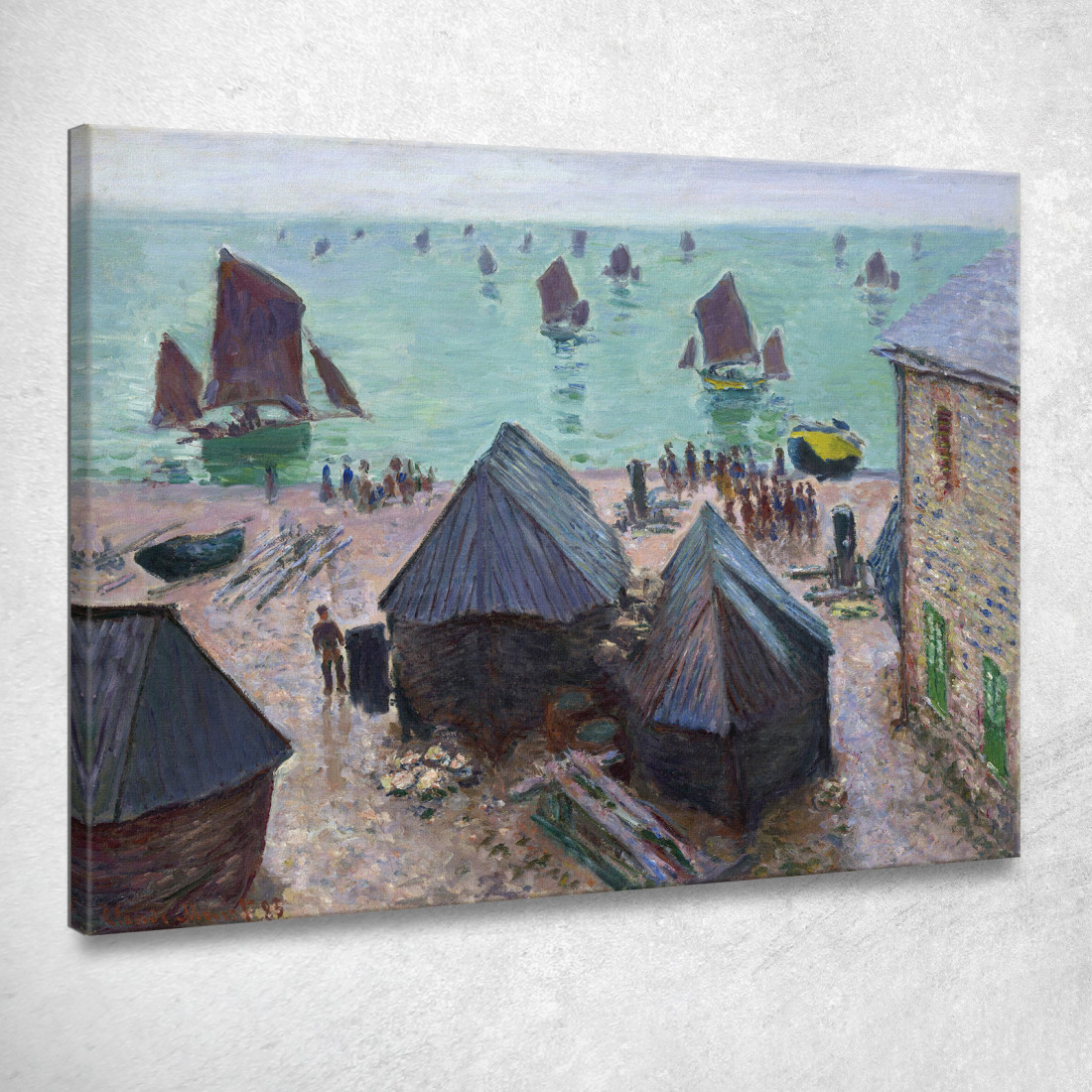 La Partenza Delle Barche Étretat Claude Monet mnt321 quadro stampato su tela La Partenza Delle Barche Étretat Claude Monet mnt321 quadro stampato su tela