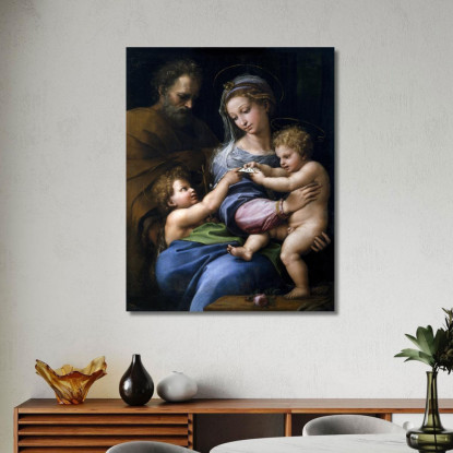 Madonna Della Rosa Raffaello Sanzio rph18 quadro stampato su tela