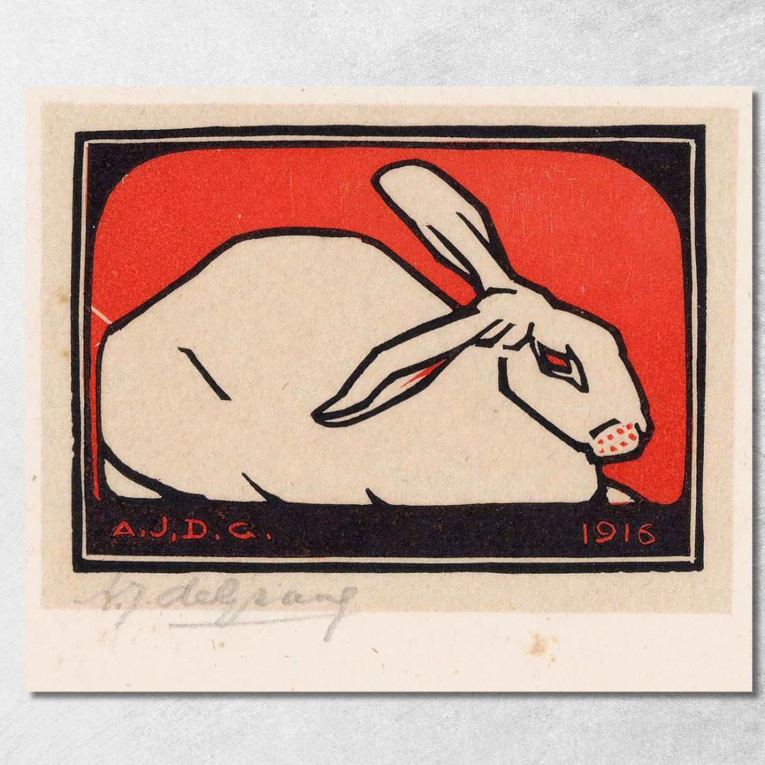 Coniglio Bugiardo Julie de Graag jdg34 quadro stampato su tela Coniglio Bugiardo Julie de Graag jdg34 quadro stampato su tela