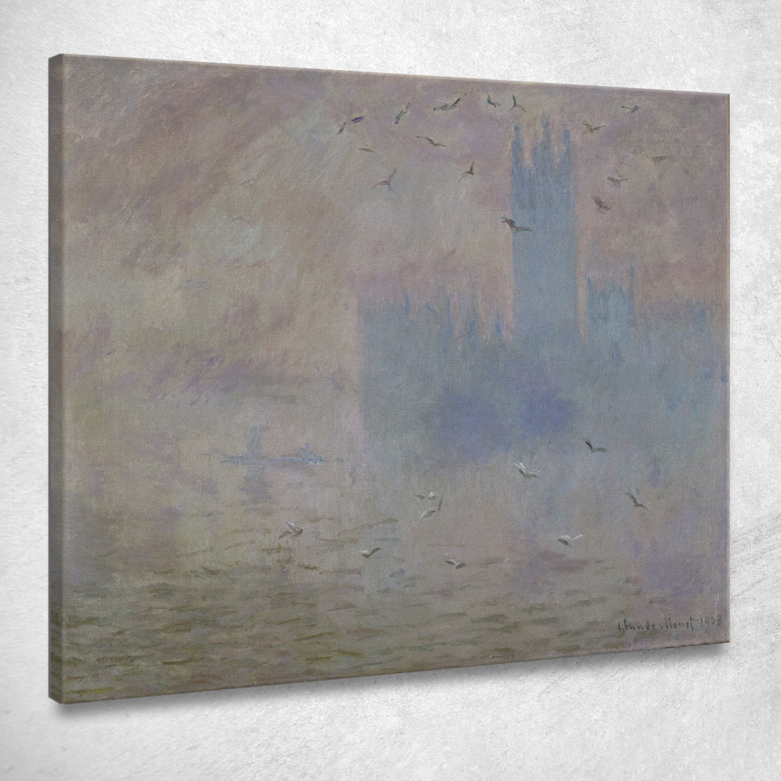 Le Camere Del Parlamento Gabbiani Claude Monet mnt323 quadro stampato su tela Le Camere Del Parlamento Gabbiani Claude Monet mnt323 quadro stampato su tela