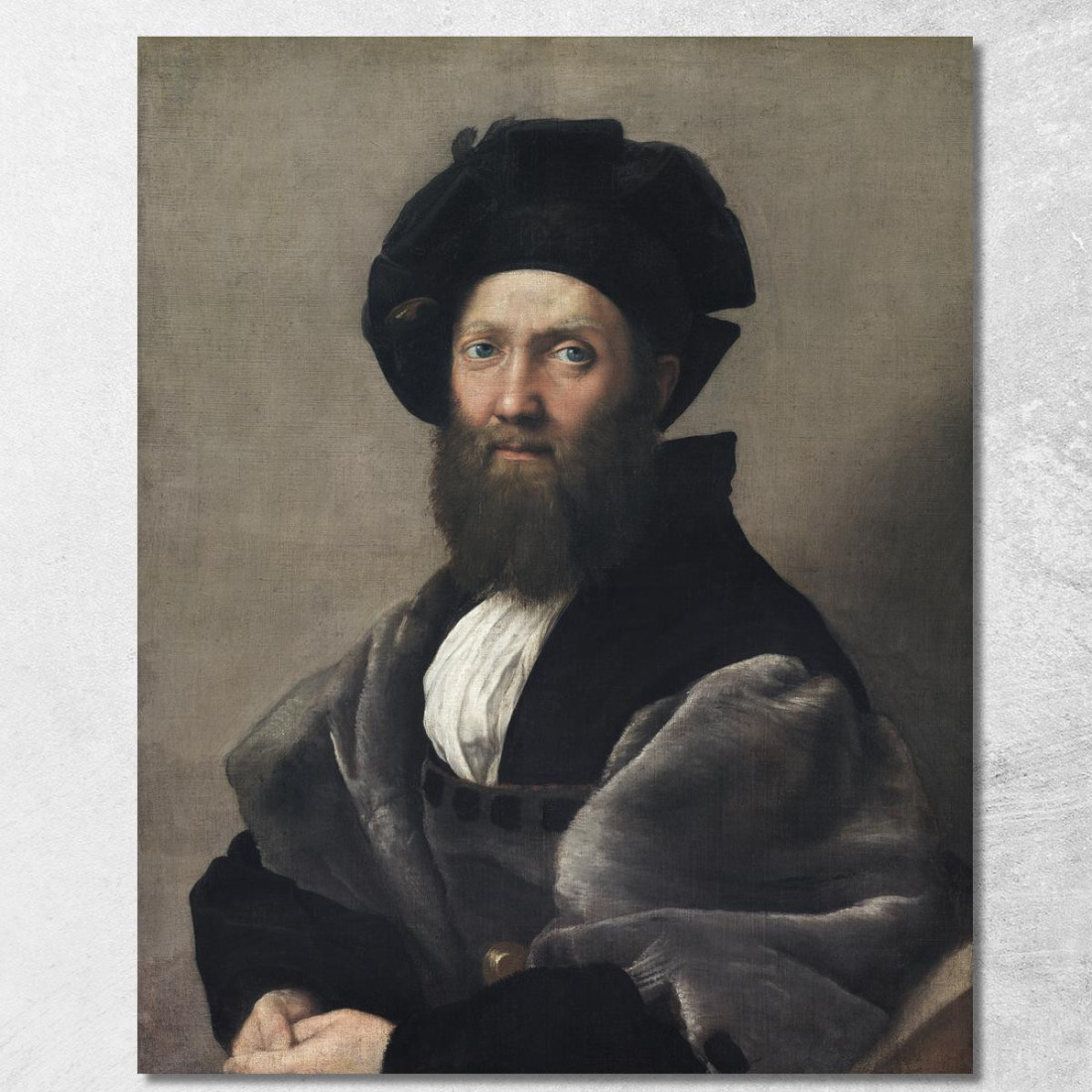Portrait Of Baldassarre Castiglione Raffaello Sanzio rph24 quadro stampato su tela Portrait Of Baldassarre Castiglione Raffaello Sanzio rph24 quadro stampato su tela