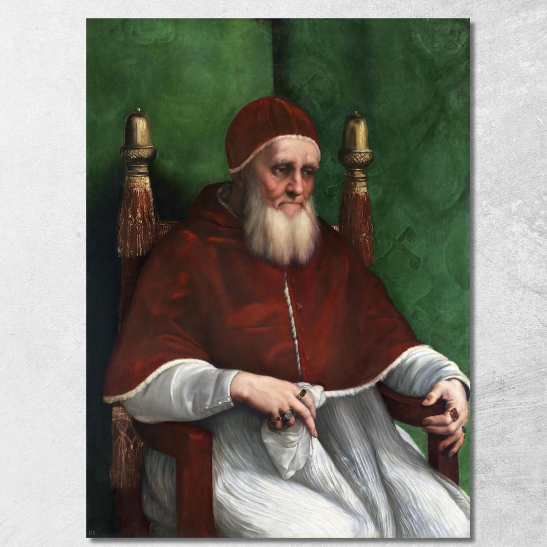 Ritratto Di Papa Giulio Ii Raffaello Sanzio rph27 quadro stampato su tela Ritratto Di Papa Giulio Ii Raffaello Sanzio rph27 quadro stampato su tela