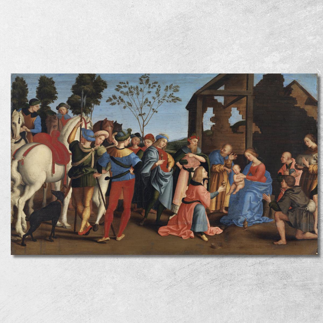 L'Adorazione Dei Magi Raffaello Sanzio rph35 quadro stampato su tela L'Adorazione Dei Magi Raffaello Sanzio rph35 quadro stampato su tela