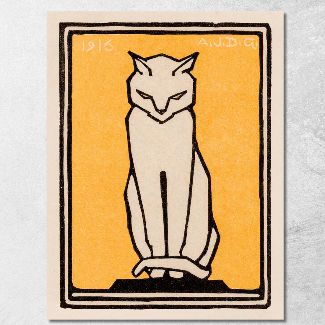 Gatto Seduto Julie de Graag jdg52 quadro stampato su tela Gatto Seduto Julie de Graag jdg52 quadro stampato su tela