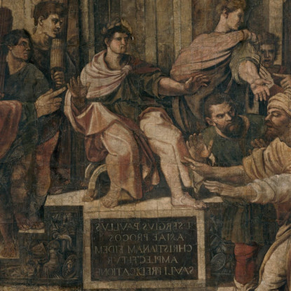 L'Accecamento Di Elimi Raffaello Sanzio rph38 quadro stampato su tela
