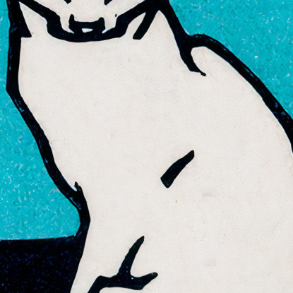 Gatto Seduto 2 Julie de Graag jdg53 quadro stampato su tela