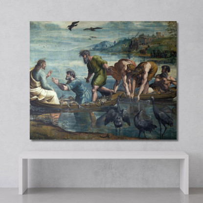 La Pesca Miracolosa Raffaello Sanzio rph43 quadro stampato su tela