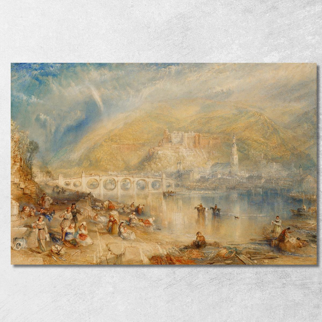 Heidelberg Con Un Arcobaleno Joseph Mallord William Turner jwt56 quadro stampato su tela Heidelberg Con Un Arcobaleno Joseph Mallord William Turner jwt56 quadro stampato su tela