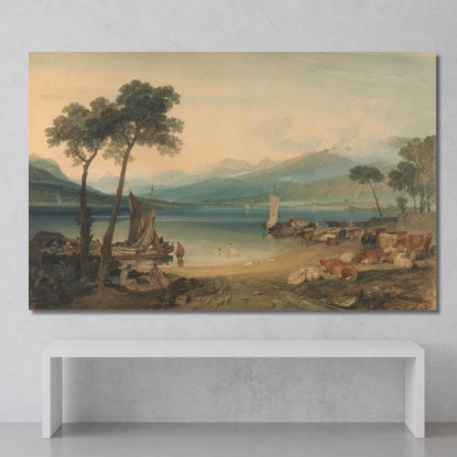 Lago Di Ginevra E Monte Bianco Joseph Mallord William Turner jwt66 quadro stampato su tela