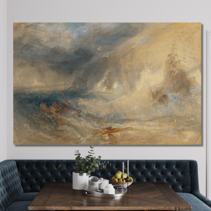 Faro Di Long Ship Land'S End Joseph Mallord William Turner jwt72 quadro stampato su tela