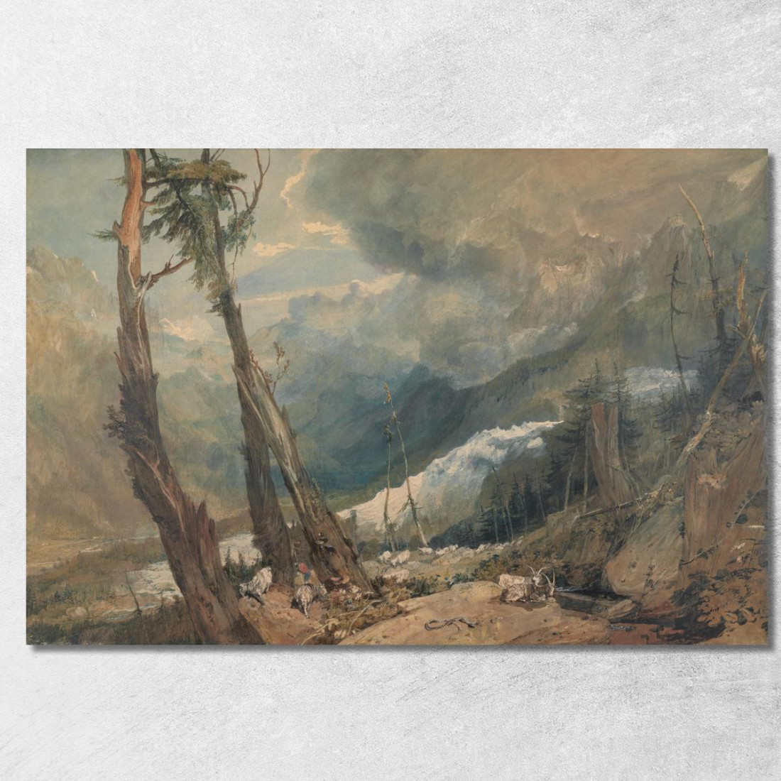Mer De Glace Nella Valle Di Chamouni Svizzera Joseph Mallord William Turner jwt79 quadro stampato su tela Mer De Glace Nella Valle Di Chamouni Svizzera Joseph Mallord William Turner jwt79 quadro stampato su tela