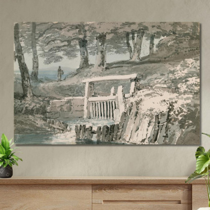 Saracinesca Netley Abbey Hampshire Joseph Mallord William Turner jwt110 quadro stampato su tela