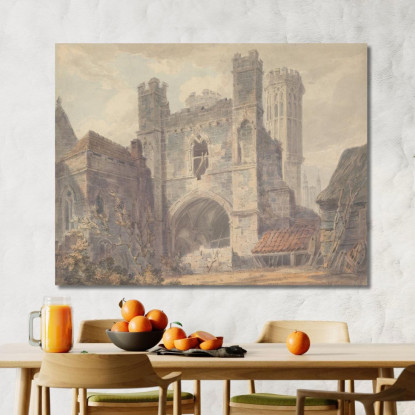 Porta Di Sant'Agostino Canterbury Joseph Mallord William Turner jwt113 quadro stampato su tela