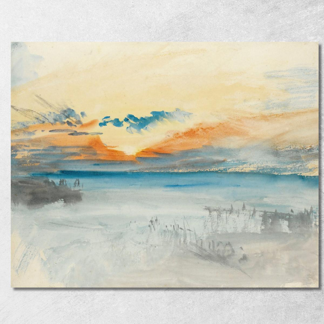 Tramonto Sull'Acqua Joseph Mallord William Turner jwt119 quadro stampato su tela Tramonto Sull'Acqua Joseph Mallord William Turner jwt119 quadro stampato su tela