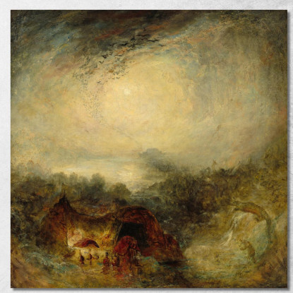 La Sera Del Diluvio Joseph Mallord William Turner jwt127 quadro stampato su tela