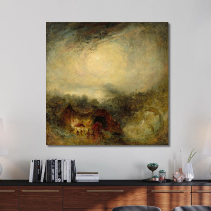 La Sera Del Diluvio Joseph Mallord William Turner jwt127 quadro stampato su tela