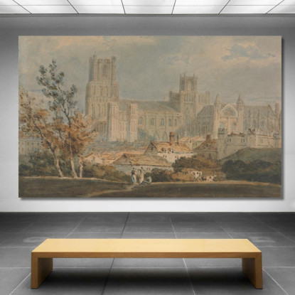 Veduta Della Cattedrale Di Ely Joseph Mallord William Turner jwt147 quadro stampato su tela