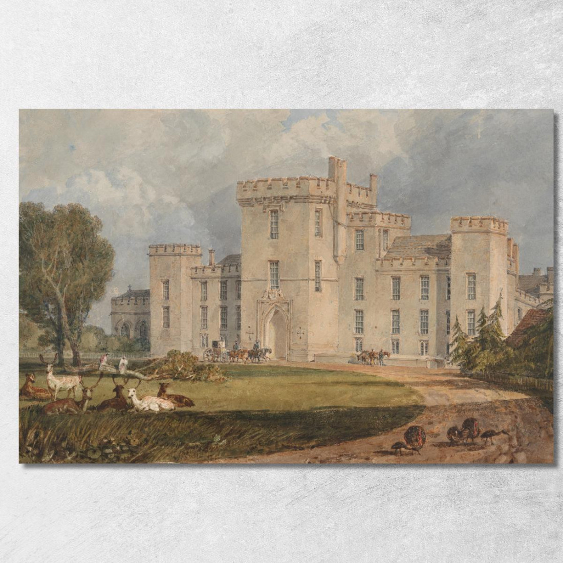 Veduta Di Hampton Court Hertefordshire Da Nord-Ovest Joseph Mallord William Turner jwt150 quadro stampato su tela Veduta Di Hampton Court Hertefordshire Da Nord-Ovest Joseph Mallord William Turner jwt150 quadro stampato su tela