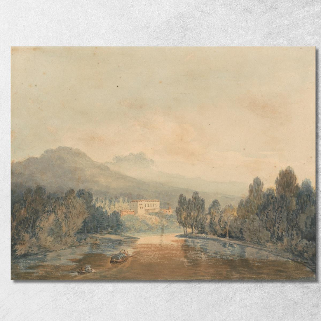 Villa Salviati On The Arno Joseph Mallord William Turner jwt154 quadro stampato su tela Villa Salviati On The Arno Joseph Mallord William Turner jwt154 quadro stampato su tela