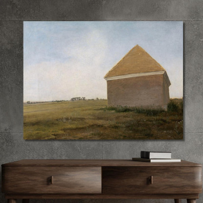 Newmarket Heath Mit Dem Stallungshaus Des Königs Am Ziel Des Beacon Course 1765 George Stubbs drucken auf leinwand