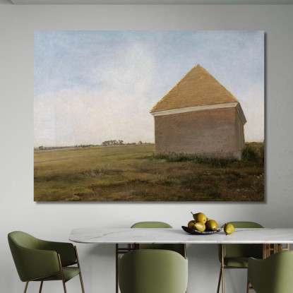 Newmarket Heath Mit Dem Stallungshaus Des Königs Am Ziel Des Beacon Course 1765 George Stubbs drucken auf leinwand