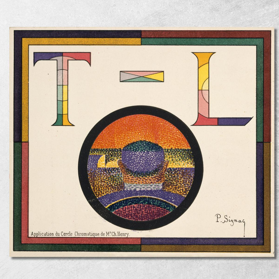 Application Of Charles Henry'S Chromatic Circle Théâtre-Libre Playbill Of January 31 1889 Paul Signac canvas print