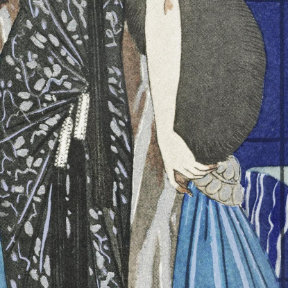 Abito Da Sera E Cappotto Alcyone Di Worth George Barbier gbb3 quadro stampato su tela