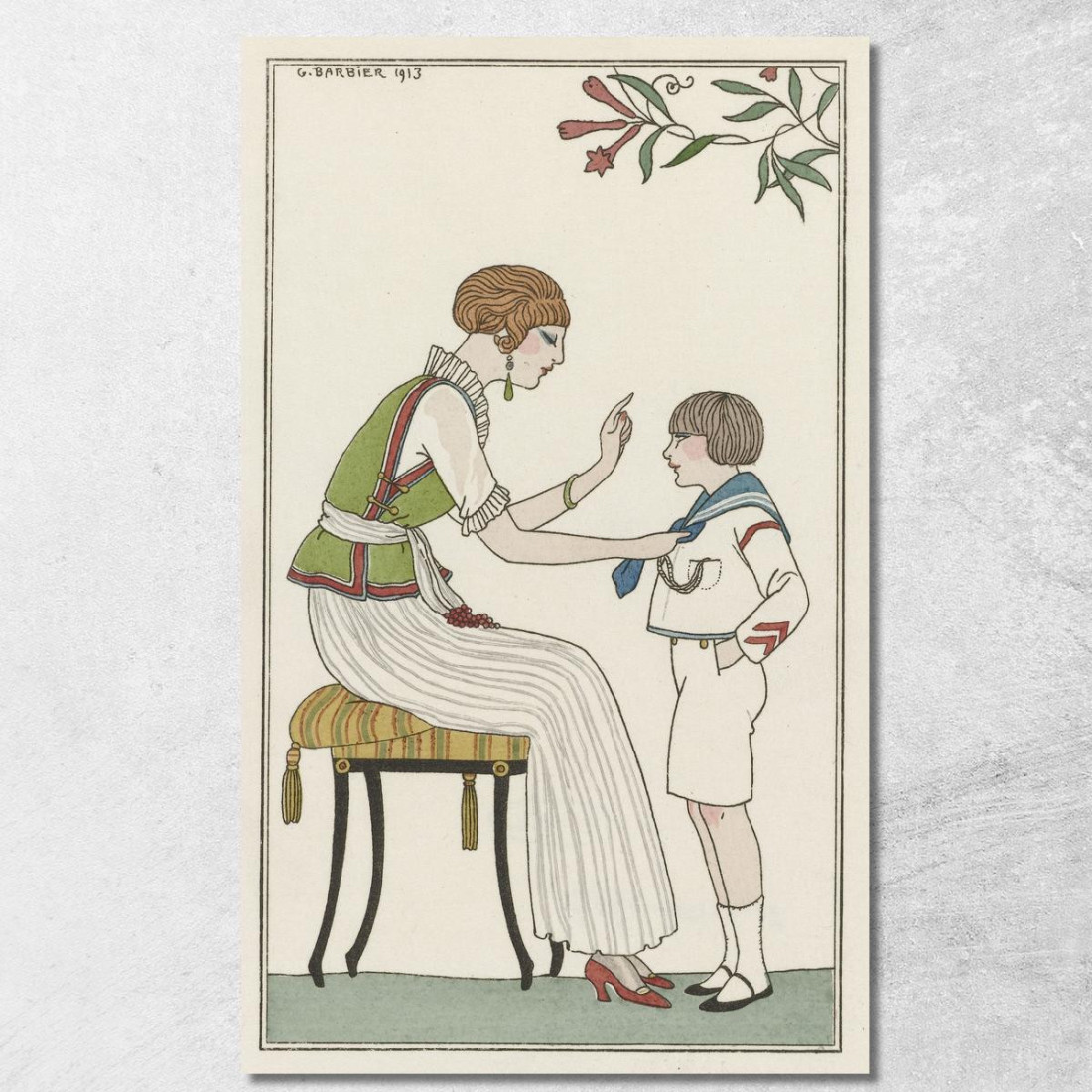 Camicetta Giapponese George Barbier gbb8 quadro stampato su tela Camicetta Giapponese George Barbier gbb8 quadro stampato su tela