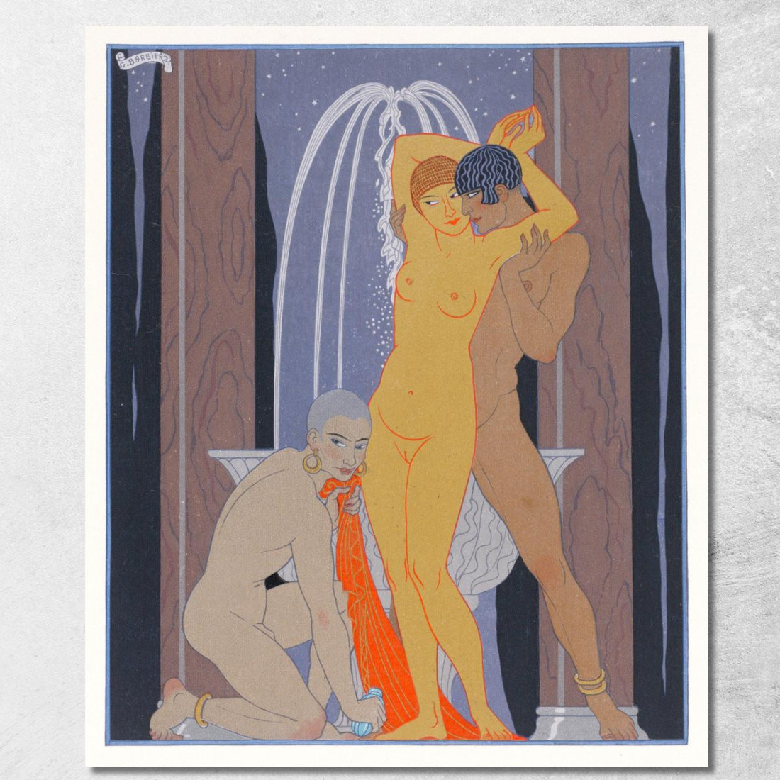 Clodia Accompagna Il Fratello George Barbier gbb11 quadro stampato su tela Clodia Accompagna Il Fratello George Barbier gbb11 quadro stampato su tela