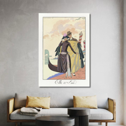 Lei E Lui George Barbier gbb35 quadro stampato su tela