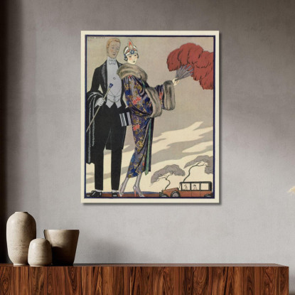 Abbigliamento Da Sera George Barbier gbb40 quadro stampato su tela