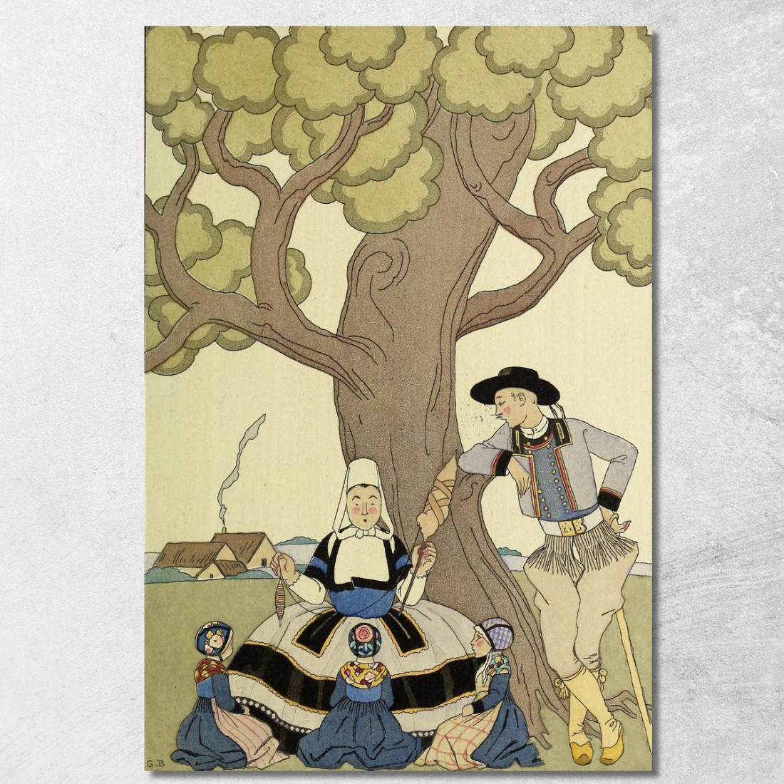 Falbalas E Fronzoli C'Era Una Volta George Barbier gbb45 quadro stampato su tela Falbalas E Fronzoli C'Era Una Volta George Barbier gbb45 quadro stampato su tela