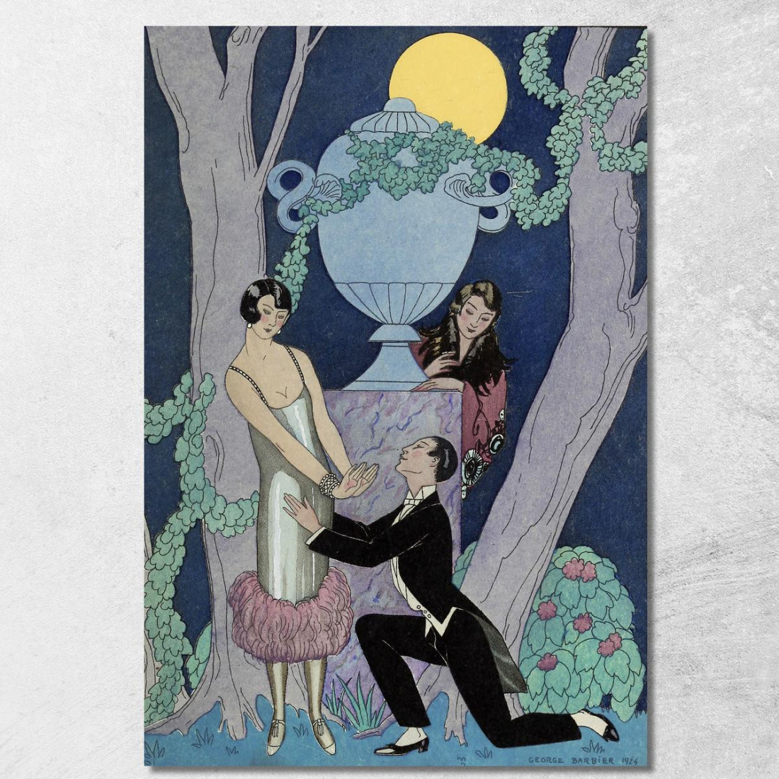Falbalas E Fronzoli L'Olsarice George Barbier gbb50 quadro stampato su tela Falbalas E Fronzoli L'Olsarice George Barbier gbb50 quadro stampato su tela