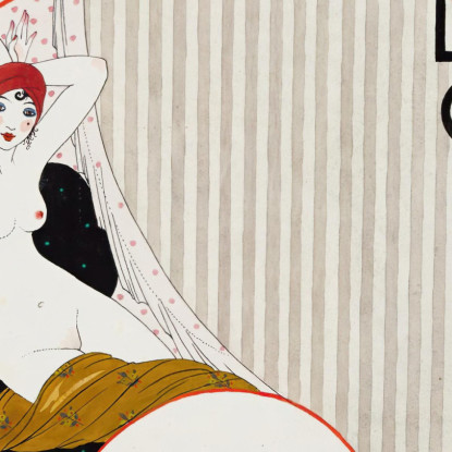 Donna Nuda Su Un Divano George Barbier gbb54 quadro stampato su tela