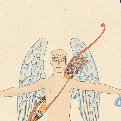 Copertina Di Falbalas & Fanfreluches Almanac Des Modes Presentes Pastes Et Futures George Barbier gbb56 quadro stampato su tela