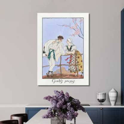 Parole Gentili George Barbier gbb58 quadro stampato su tela