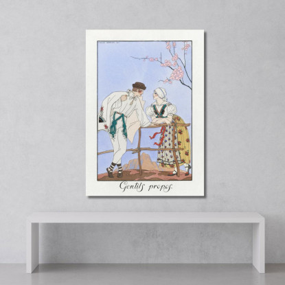 Parole Gentili George Barbier gbb58 quadro stampato su tela