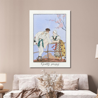 Parole Gentili George Barbier gbb58 quadro stampato su tela