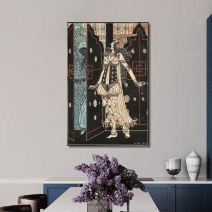 Ida Rubinstein E Vaslav Nijinsky In Scheherazade George Barbier gbb61 quadro stampato su tela