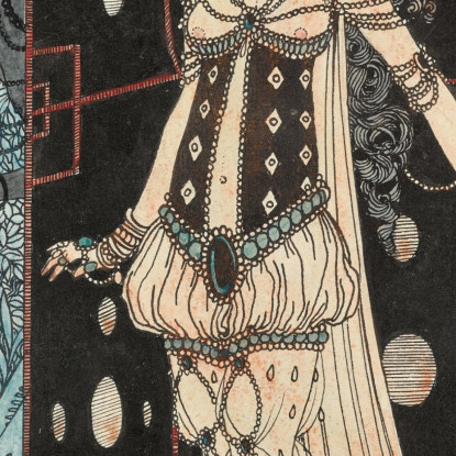 Ida Rubinstein E Vaslav Nijinsky In Scheherazade George Barbier gbb61 quadro stampato su tela